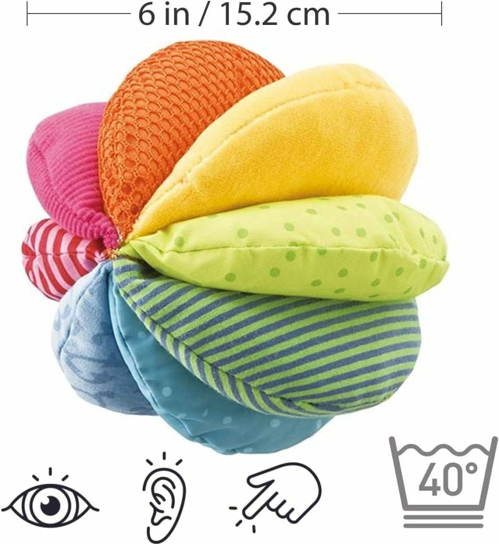 Rainbow Fabric Ball – Machine Washable Baby Sensory Toys – Ideal Baby Toy  Tummy Time Toys & Baby Teething Toys- 6 Mth+  |  Balls All Toys Balls