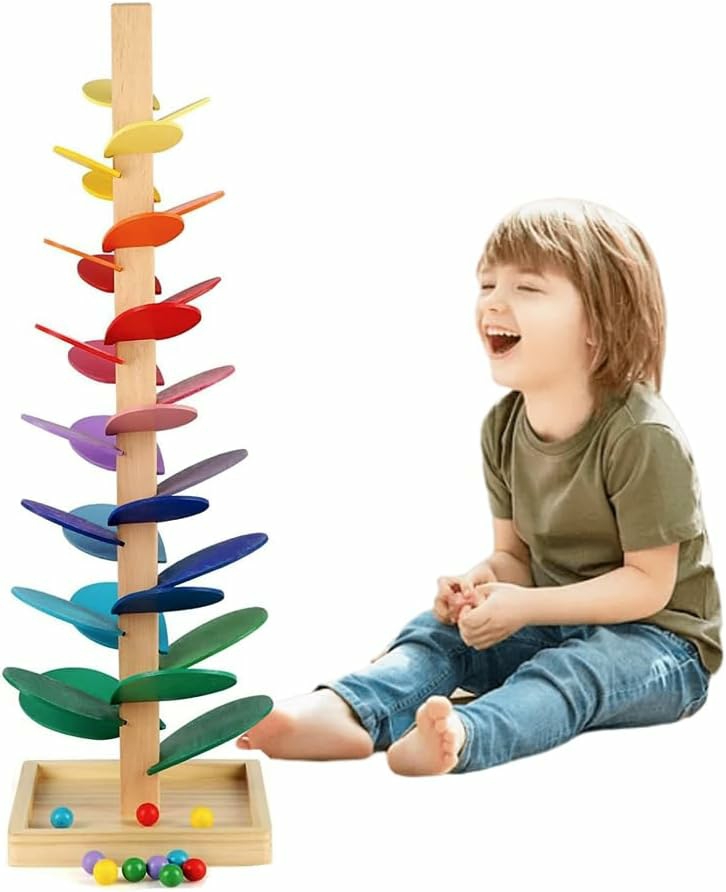 Rainbow Musical Tree Building Blocks Toy Ball Drop Toy For Kids,Wooden Marble Music Tree Educational Montessori Toy Boy & Girl Gifts  |  Musical Toys All Toys