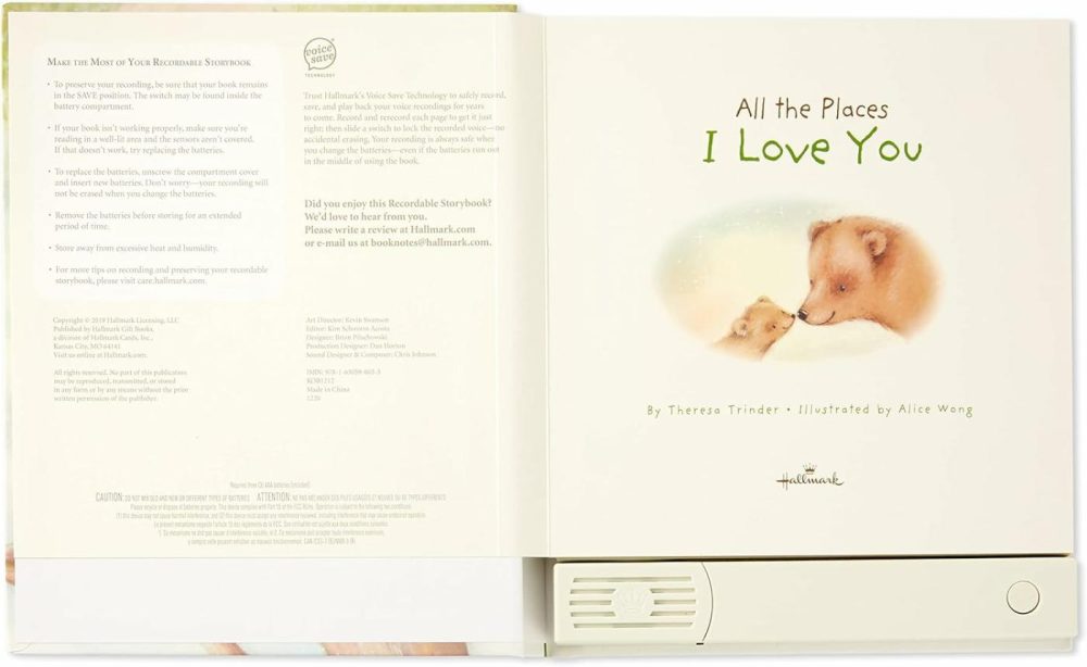 Recordable Book With Music For Children (All The Places I Love You)  |  Musical Toys All Toys All the Places I Love You