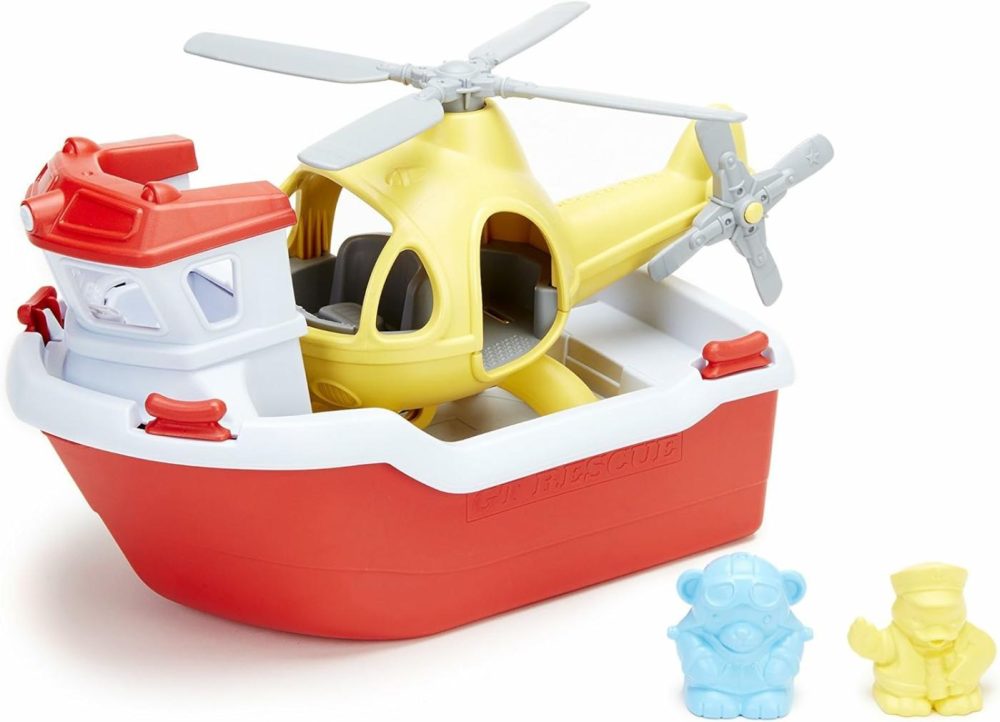 Rescue Boat With Helicopter Red  1 Ea  |  Car Seat & Stroller Toys All Toys Car Seat & Stroller Toys