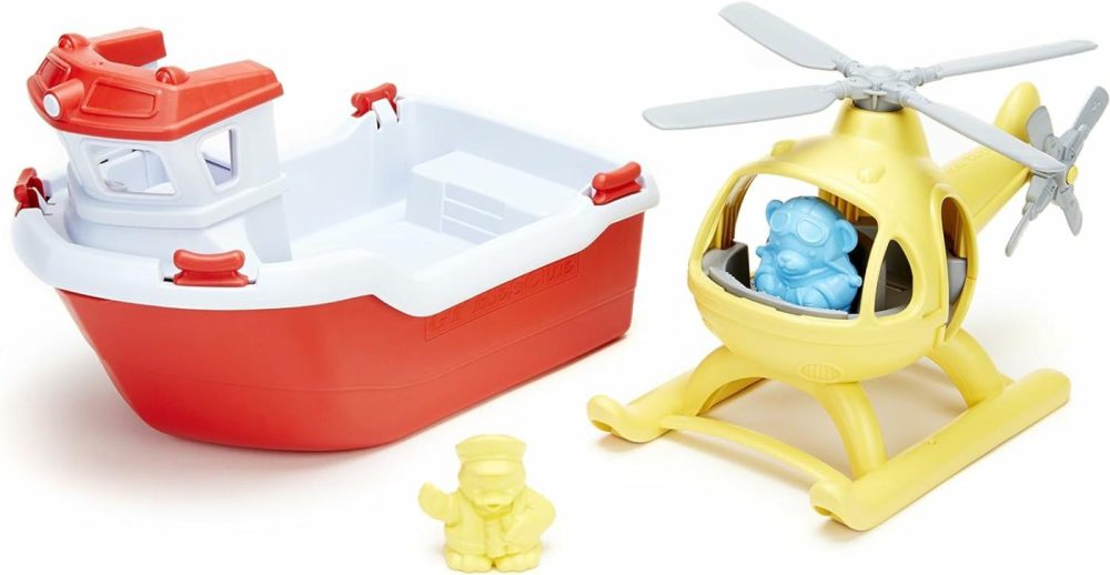 Rescue Boat With Helicopter Red  1 Ea  |  Car Seat & Stroller Toys All Toys Car Seat & Stroller Toys