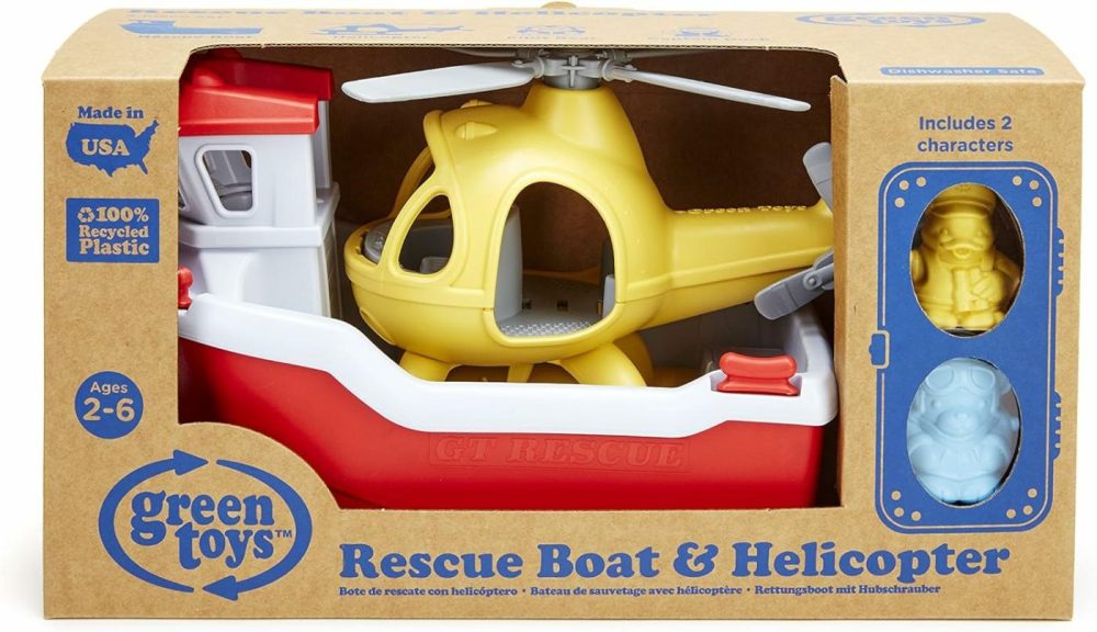 Rescue Boat With Helicopter Red  1 Ea  |  Car Seat & Stroller Toys All Toys Car Seat & Stroller Toys