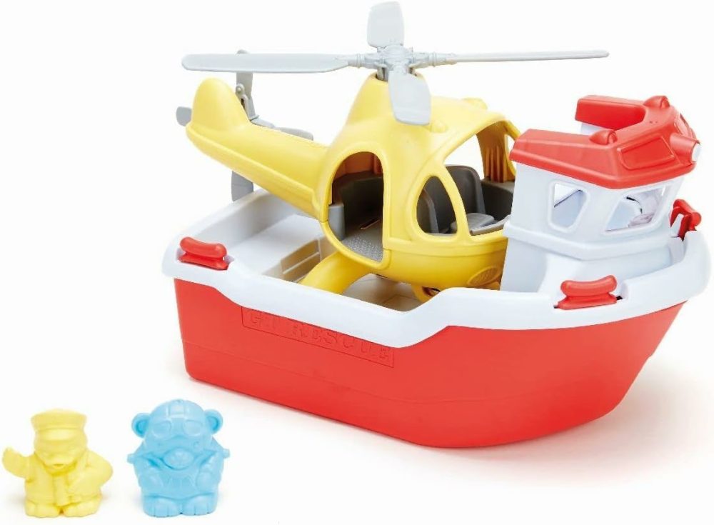 Rescue Boat With Helicopter Red  1 Ea  |  Car Seat & Stroller Toys All Toys Car Seat & Stroller Toys