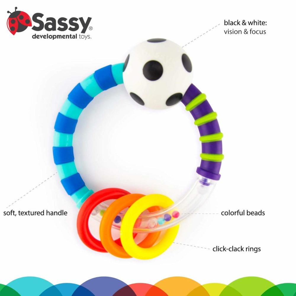 Ring Rattle | Developmental Baby Toy For Early Learning | High Contrast | For Ages Newborn And Up  |  Rattles & Plush Rings All Toys Rattles & Plush Rings