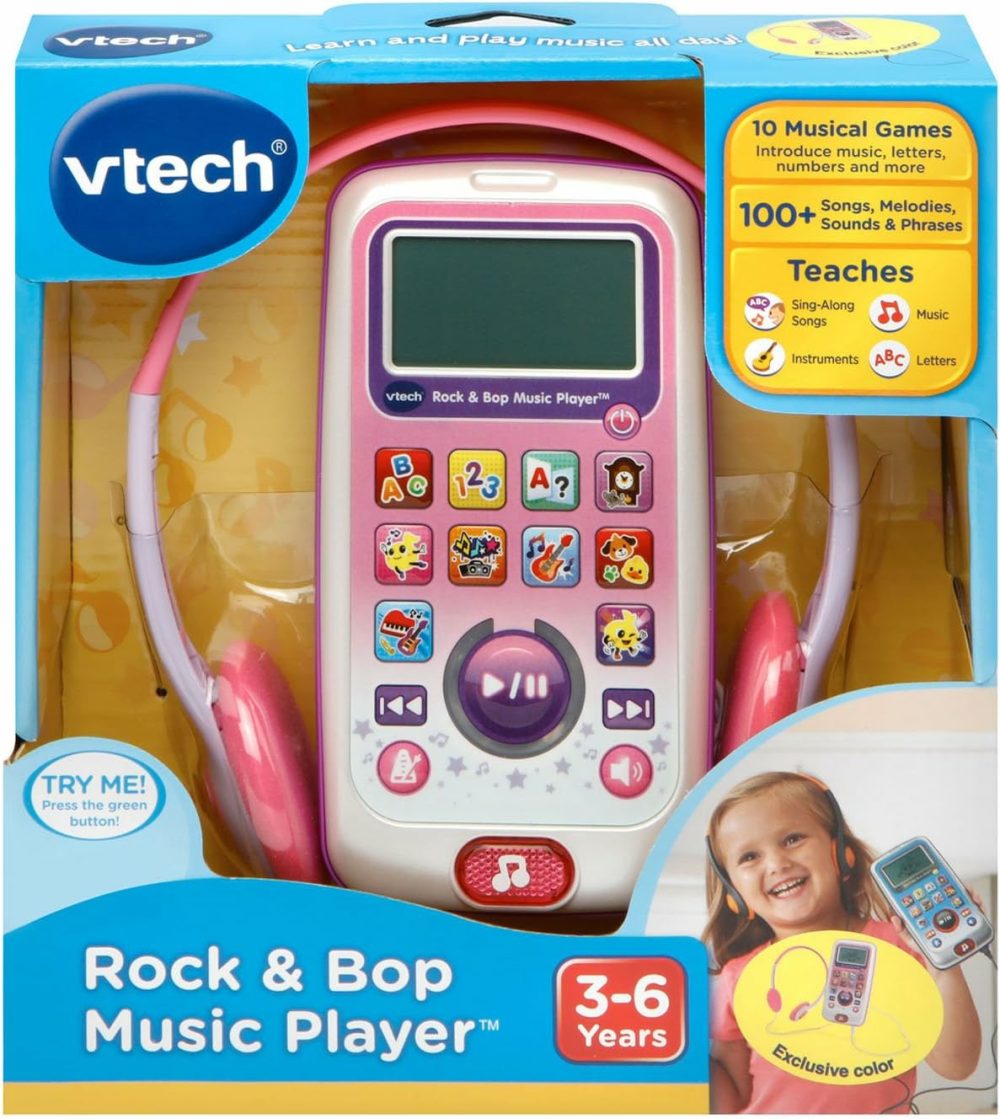 Rock And Bop Music Player  Pink  |  Musical Toys All Toys Pink