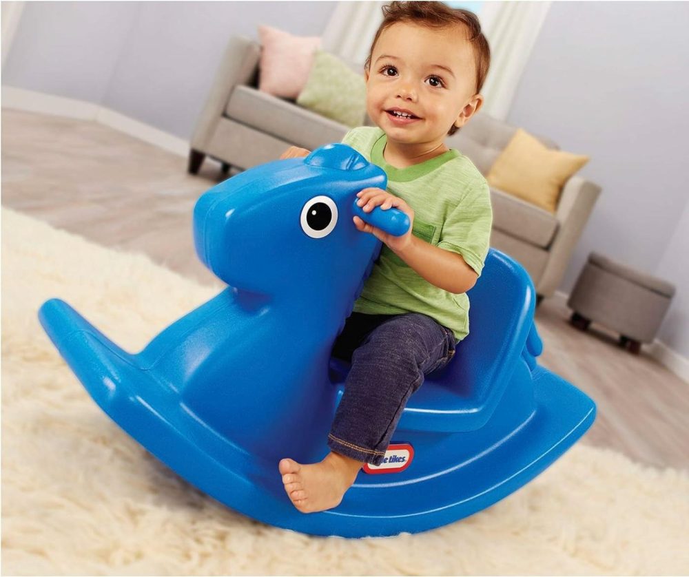 Rocking Horse Blue  33.00 L X 10.00 W X 17.50 H Inches  |  Rocking Horses & Animals All Toys Blue