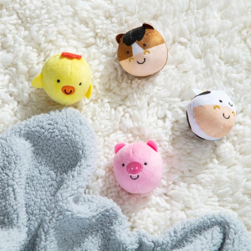 Rollables Farm Friends Infant And Toddler Toy (4 Pieces)  4 Soft  Round Animal Toys  |  Push & Pull Toys All Toys Push & Pull Toys