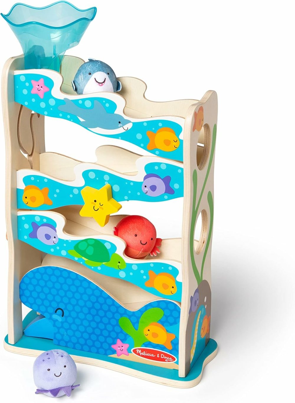 Rollables Wooden Ocean Slide Infant And Toddler Toy (5 Pieces) – Fsc Certified  |  Bead Mazes All Toys Bead Mazes