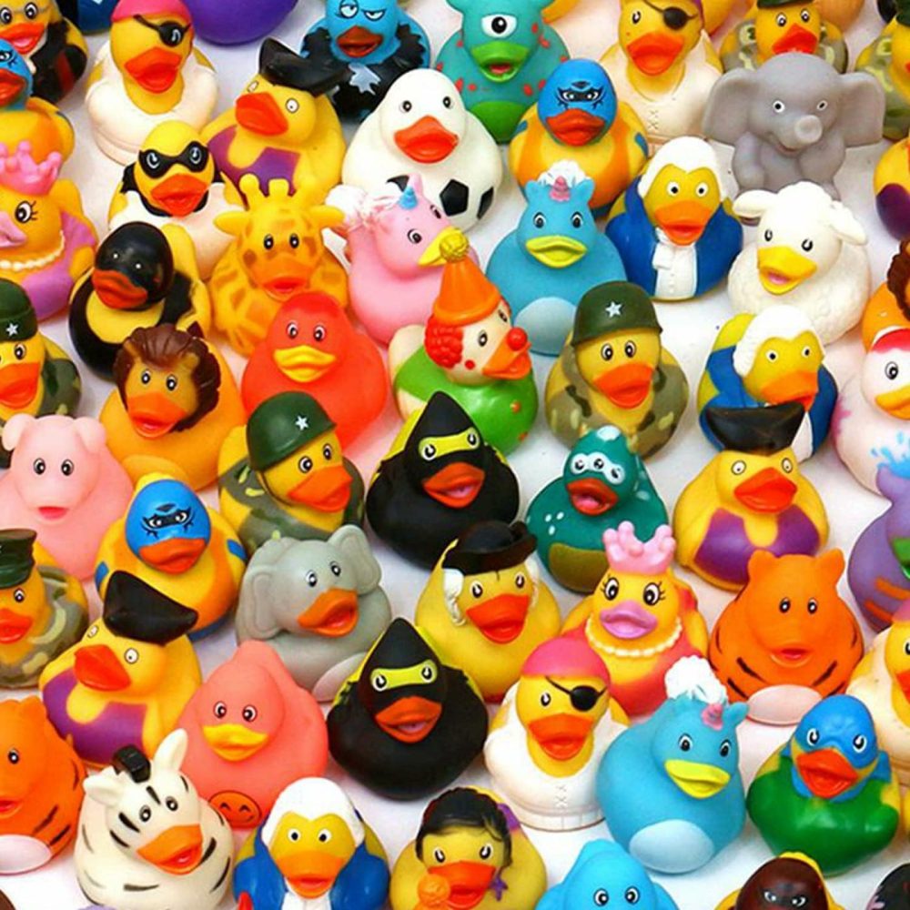 Rubber Duck 50 Pack For Jeeps Bath Toy Assortment – Bulk Floater Duck For Kids – Baby Showers Accessories – Party Favors  Birthdays  Bath Time  And More (50 Varieties)  |  Bath Toys All Toys Bath Toys