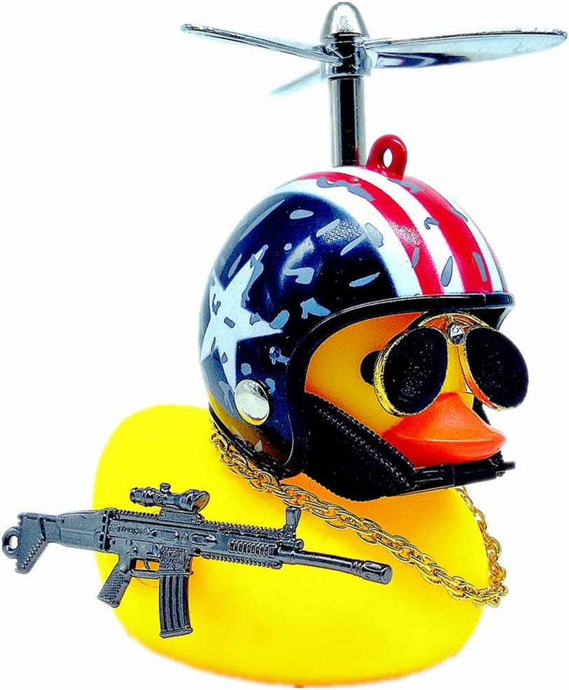 Rubber Duck Patos Para Jeeep Lights Christmas Duck Cart Marine Duck Cool Companion Toy Squeaky Glasses Rubber Ducks Funny (Stars And Stripes + Little Yellow Duck)  |  Bath Toys All Toys Bath Toys