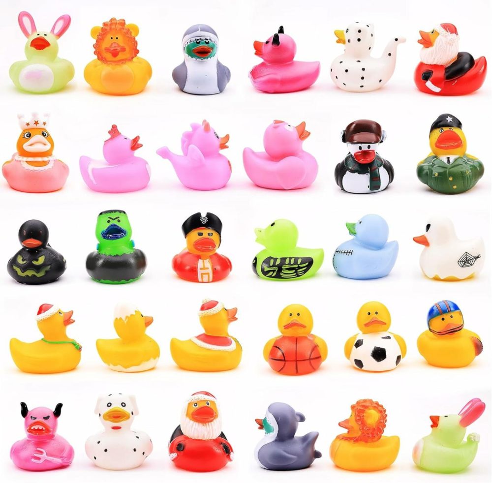 Rubber Duck Toy Assortment – Jeep Ducks For Ducking – Duckies For Kids – 10 Pcs Ducky Playset Bath Toys – Rubber Ducks For Beach Pool – Goody Bag Stuffers Classroom Prizes – Easter Gifts For Kids  |  Bath Toys All Toys Bath Toys