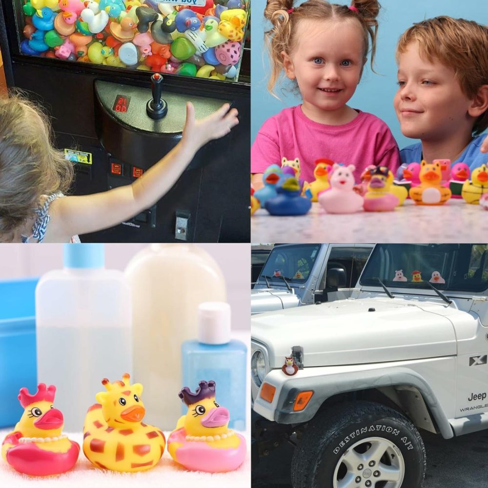 Rubber Duck Toy Assortment – Jeep Ducks For Ducking – Duckies For Kids – 10 Pcs Ducky Playset Bath Toys – Rubber Ducks For Beach Pool – Goody Bag Stuffers Classroom Prizes – Easter Gifts For Kids  |  Bath Toys All Toys Bath Toys