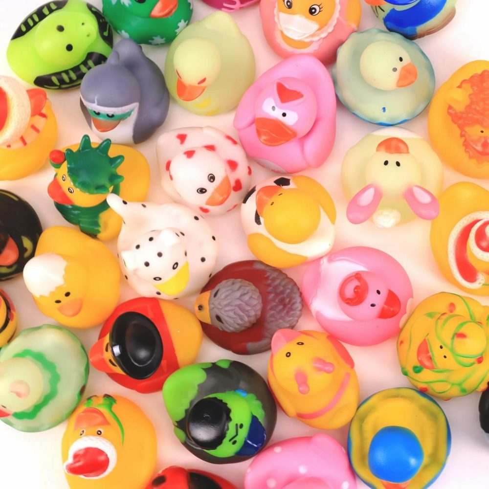 Rubber Duck Toy Assortment – Jeep Ducks For Ducking – Duckies For Kids – 10 Pcs Ducky Playset Bath Toys – Rubber Ducks For Beach Pool – Goody Bag Stuffers Classroom Prizes – Easter Gifts For Kids  |  Bath Toys All Toys Bath Toys