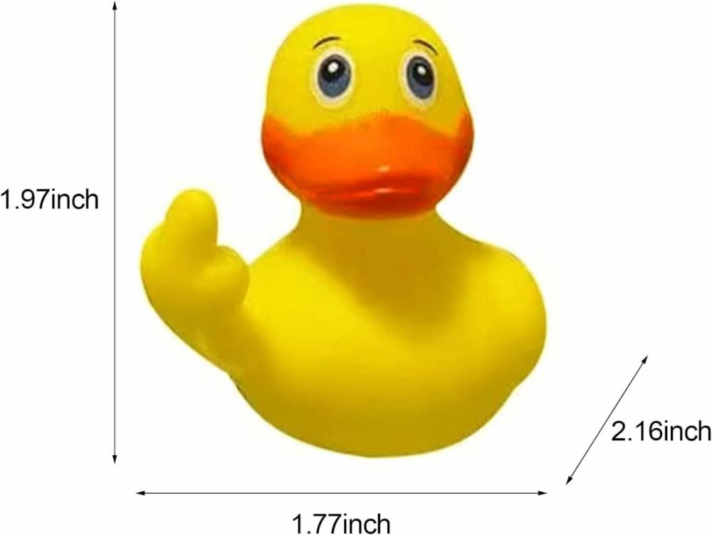 Rubber Ducks  2.17″ The Finger Rubber Duck  Ducks Funny Rubber Cute Small Rubber Ducks Toys Car Accessories For Bathroom Car Dashboard Decorations(3 Pcs)  |  Bath Toys All Toys Bath Toys