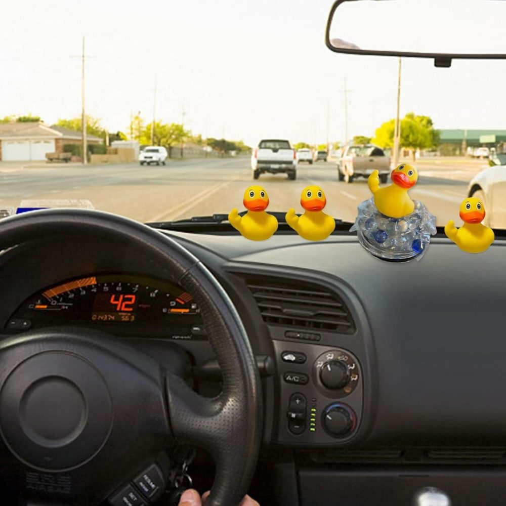 Rubber Ducks  2.17″ The Finger Rubber Duck  Ducks Funny Rubber Cute Small Rubber Ducks Toys Car Accessories For Bathroom Car Dashboard Decorations(3 Pcs)  |  Bath Toys All Toys Bath Toys