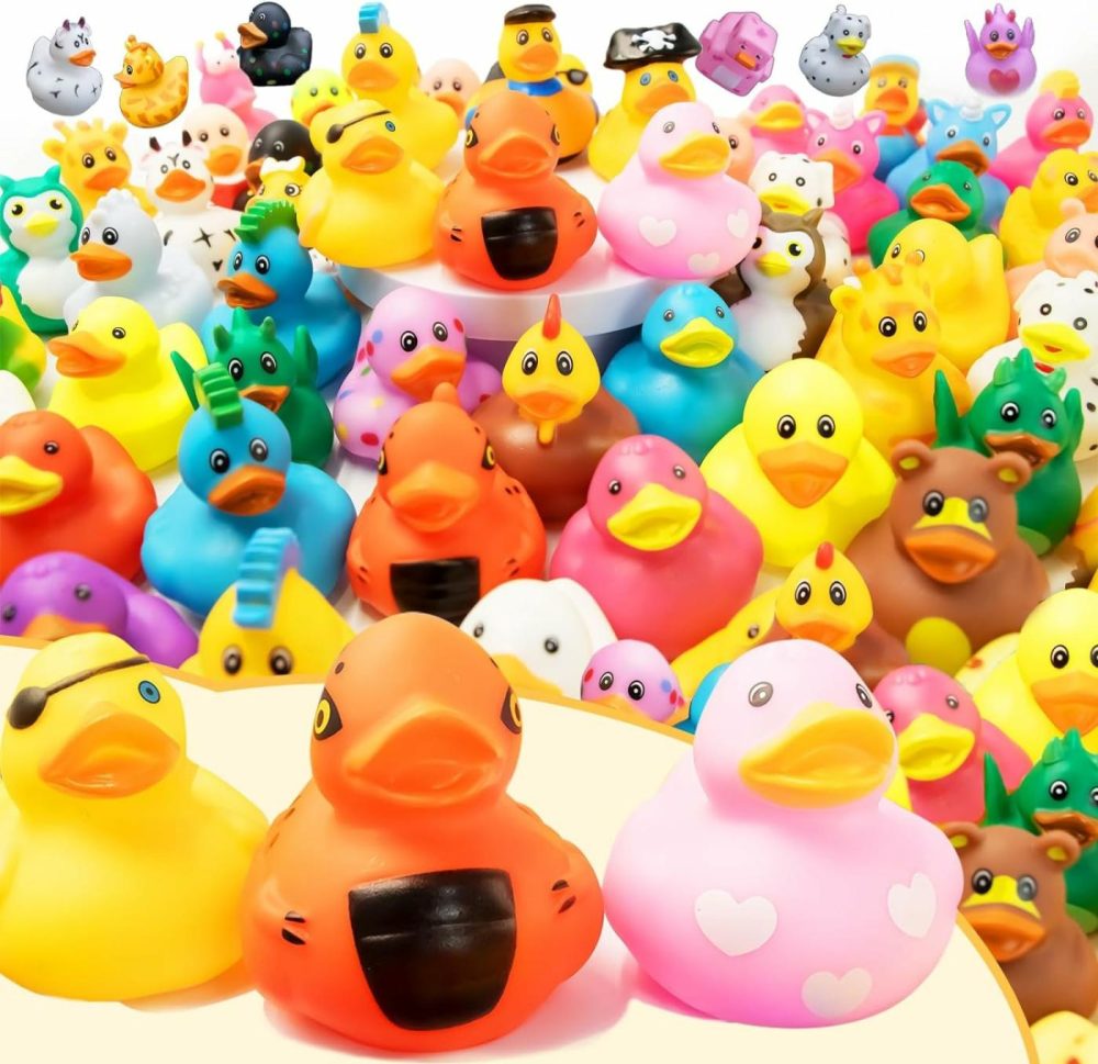 Rubber Ducks Jeep Ducks Mini Rubber Duckies Toys Assortment Duckies Bulk Floater Duck For Jeep Ducking Toddlers Bath Toys Party Favors Summer Beach Pool Activity (30)  |  Bath Toys All Toys Bath Toys