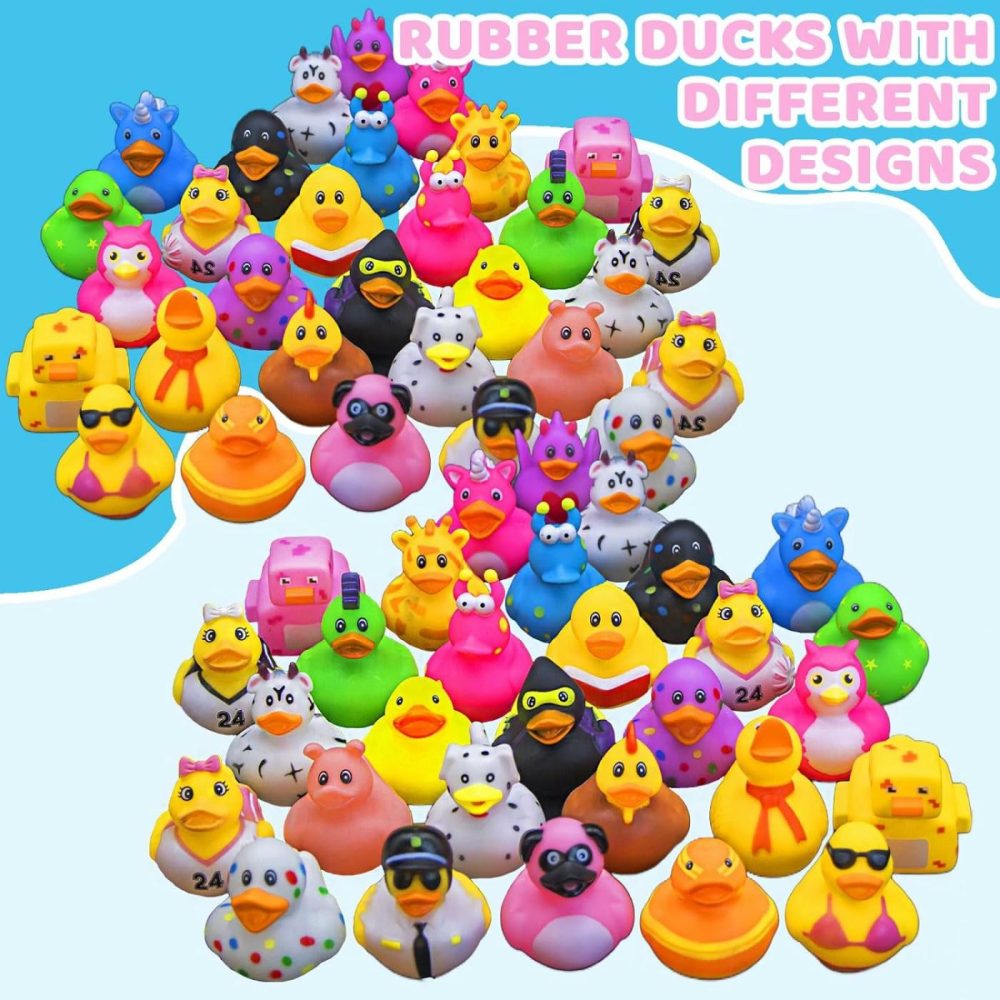 Rubber Ducks Jeep Ducks Mini Rubber Duckies Toys Assortment Duckies Bulk Floater Duck For Jeep Ducking Toddlers Bath Toys Party Favors Summer Beach Pool Activity (30)  |  Bath Toys All Toys Bath Toys