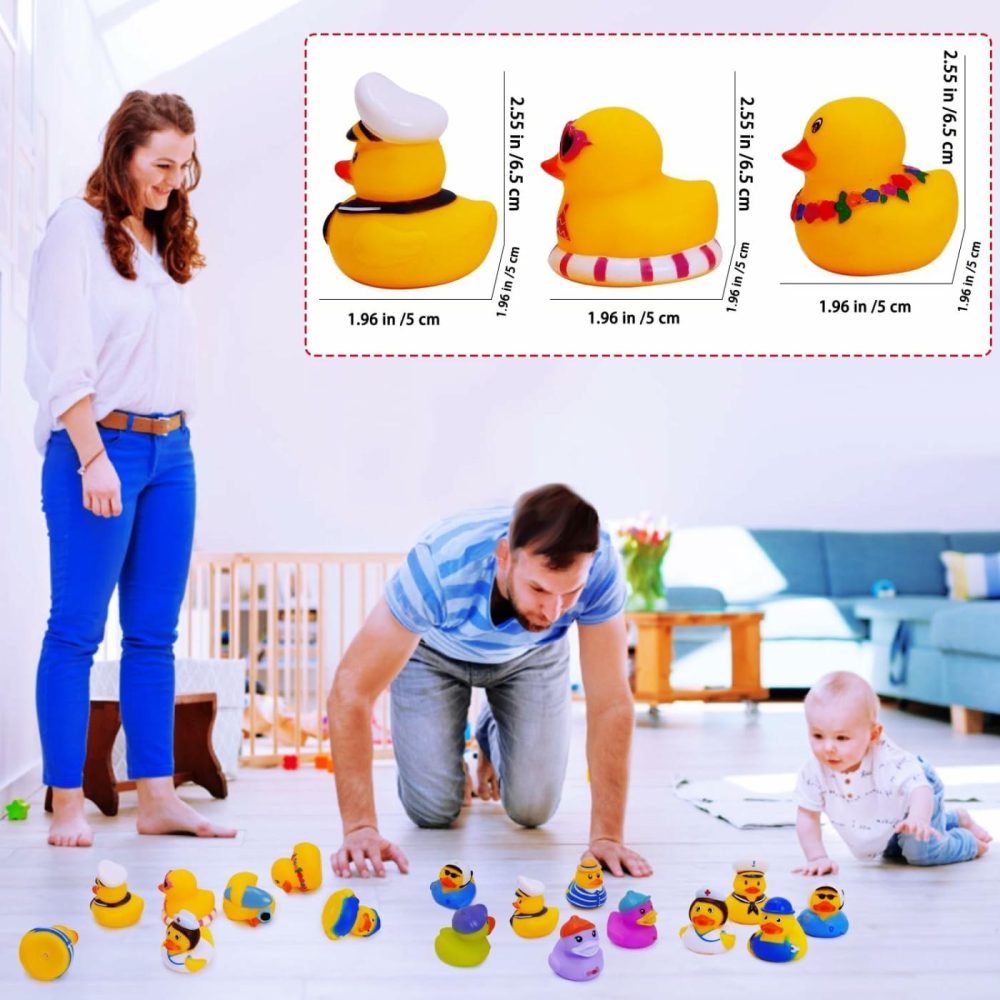 Rubber Ducks Toy Duckies For Kids,Baby Bath Toys  Toddlers Floater Duck Showers Accessories,Classroom Halloween Birthday Showers Time Party Favors Swimming Pool Toy Decoration Gift (12 Pack)  |  Bath Toys All Toys Bath Toys