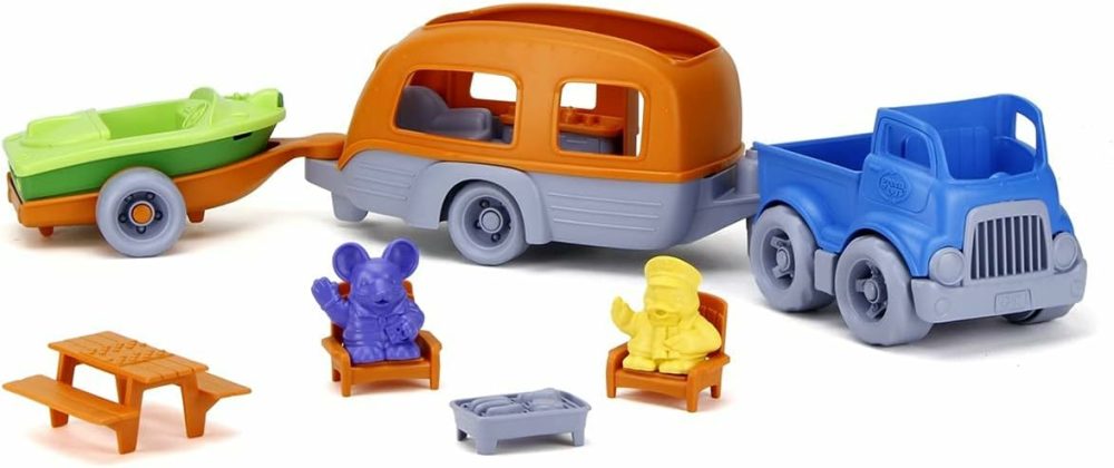 Rv Camper Set  Blue/Orange – 10 Piece Pretend Play  Motor Skills  Kids Toy Vehicle Playset. No Bpa  Phthalates  Pvc. Dishwasher Safe  Recycled Plastic  Made In Usa.  |  Car Seat & Stroller Toys All Toys Car Seat & Stroller Toys