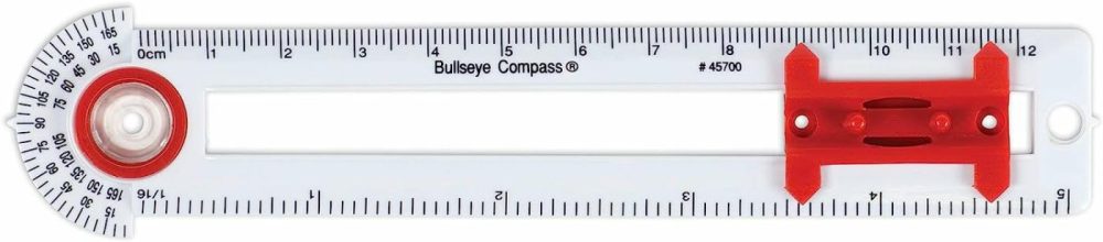 Safe-T Bullseye Compass  Ruler  Protractor  Early Geometry  Math Class Accessories  Ages 8+  Multicolor  Model:45701  |  Drafting Compasses All Toys Drafting Compasses