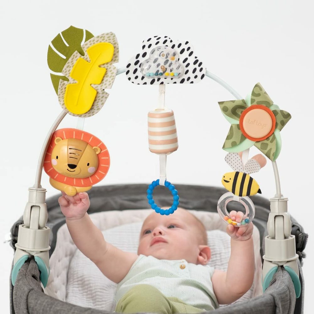 Savannah Adventures Arch | Activity Arch With Fascinating Toys  Stimulates Baby’s Senses & Motor Skills Development | Newborn Toys & Baby Toys 3-6 Months | Use On Strollers  Bassinets  Crib  |  Car Seat & Stroller Toys All Toys Car Seat & Stroller Toys