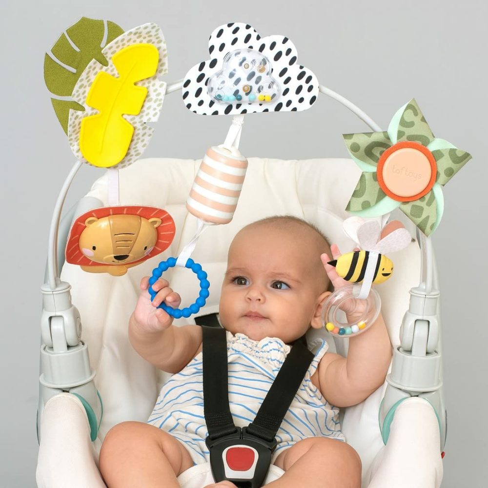 Savannah Adventures Arch | Activity Arch With Fascinating Toys  Stimulates Baby’s Senses & Motor Skills Development | Newborn Toys & Baby Toys 3-6 Months | Use On Strollers  Bassinets  Crib  |  Car Seat & Stroller Toys All Toys Car Seat & Stroller Toys