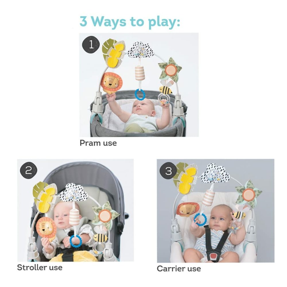 Savannah Adventures Arch | Activity Arch With Fascinating Toys  Stimulates Baby’s Senses & Motor Skills Development | Newborn Toys & Baby Toys 3-6 Months | Use On Strollers  Bassinets  Crib  |  Car Seat & Stroller Toys All Toys Car Seat & Stroller Toys