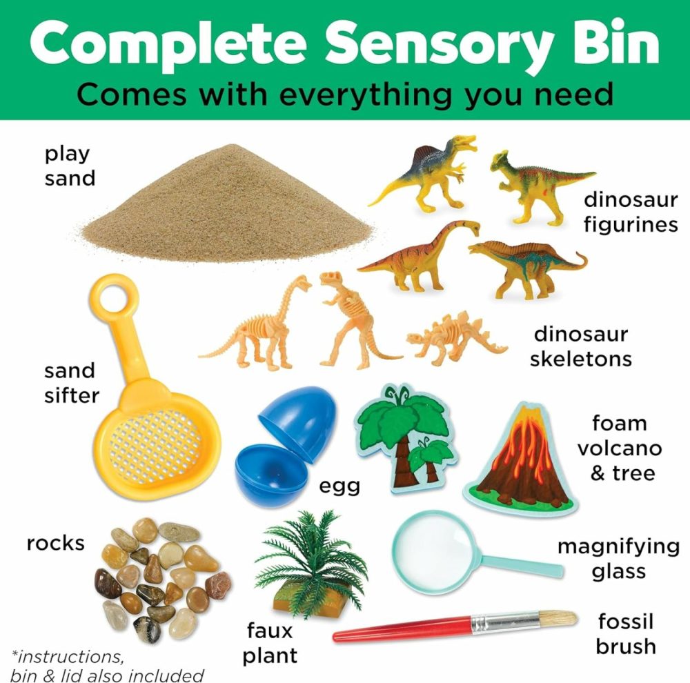 Sensory Bin: Dinosaur Dig – Dinosaur Toys For Kids Ages 3-5+  Preschool Learning Activities  Kids Gifts For Boys And Girls  |  Sorting & Stacking Toys All Toys Sorting & Stacking Toys