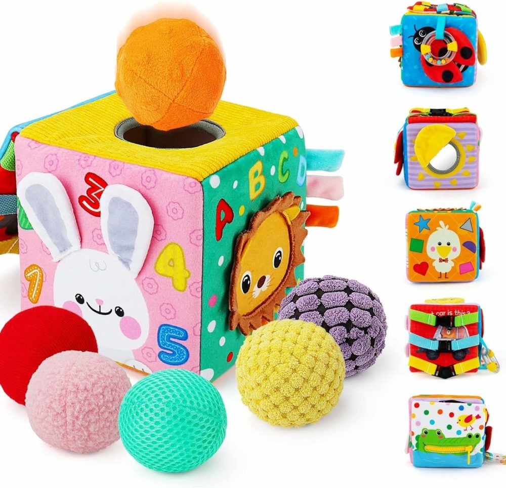 Sensory Busy Cube For Baby  Montessori Infant Toys With Textured Sensory Balls  Early Learning Travel Toys For Fine Motor Skills  Perfect Newborn Boy And Girl Gift  |  Activity Cubes Activity Cubes Activity Cubes