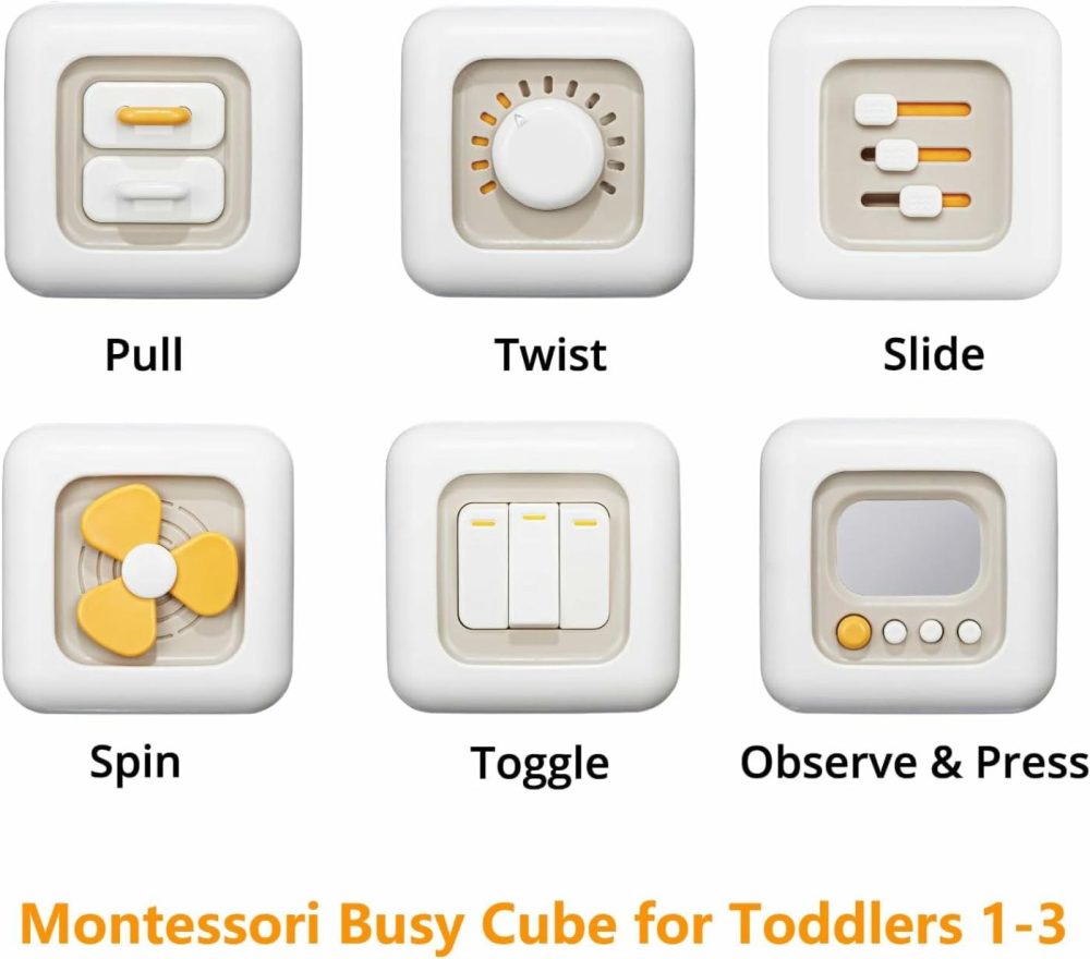 Sensory Busy Cube Toys For Toddler 1-3|Montessori Toys For 1 Year Old Boy|Travel Toy For 12-18 Months Baby|Busy Activity Cube For Fine Motor Skill Learning|Birthday Gift For 1 Year Old  |  Activity Cubes Activity Cubes Activity Cubes