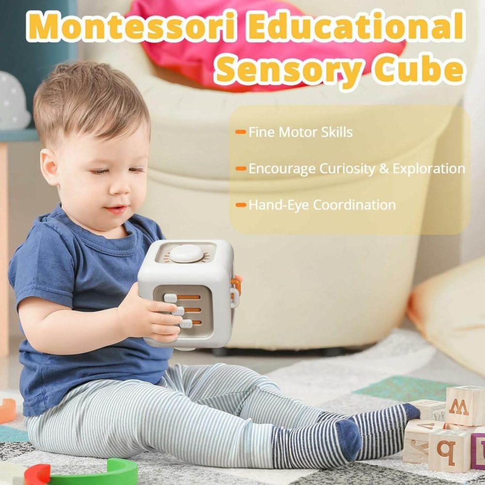 Sensory Busy Cube Toys For Toddler 1-3|Montessori Toys For 1 Year Old Boy|Travel Toy For 12-18 Months Baby|Busy Activity Cube For Fine Motor Skill Learning|Birthday Gift For 1 Year Old  |  Activity Cubes Activity Cubes Activity Cubes