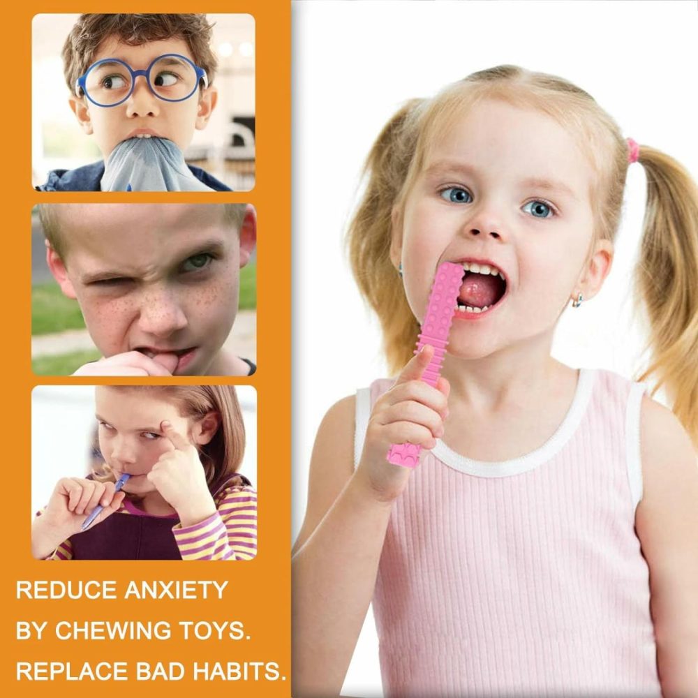 Sensory Chew Toys For Autistic Children  4 Pack Silicone Chew Tube Teething Sticks Toys For Autism  Adhd  Spd  Chewies With Special Needs  Oral Motor Chewy Tool For Sensory Kids Chewer.  |  Teethers All Toys Teethers