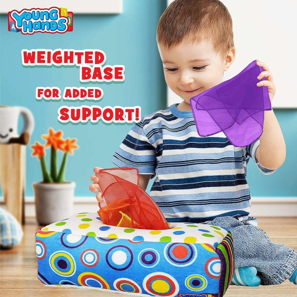 Sensory Pull Along Baby Tissue Box – Montessori Toy For Babies And Toddlers Tissue Box Learning Toys For 5 Months + Stem Educational Toys For Toddler Infant Babies (Large)  |  Musical Toys All Toys