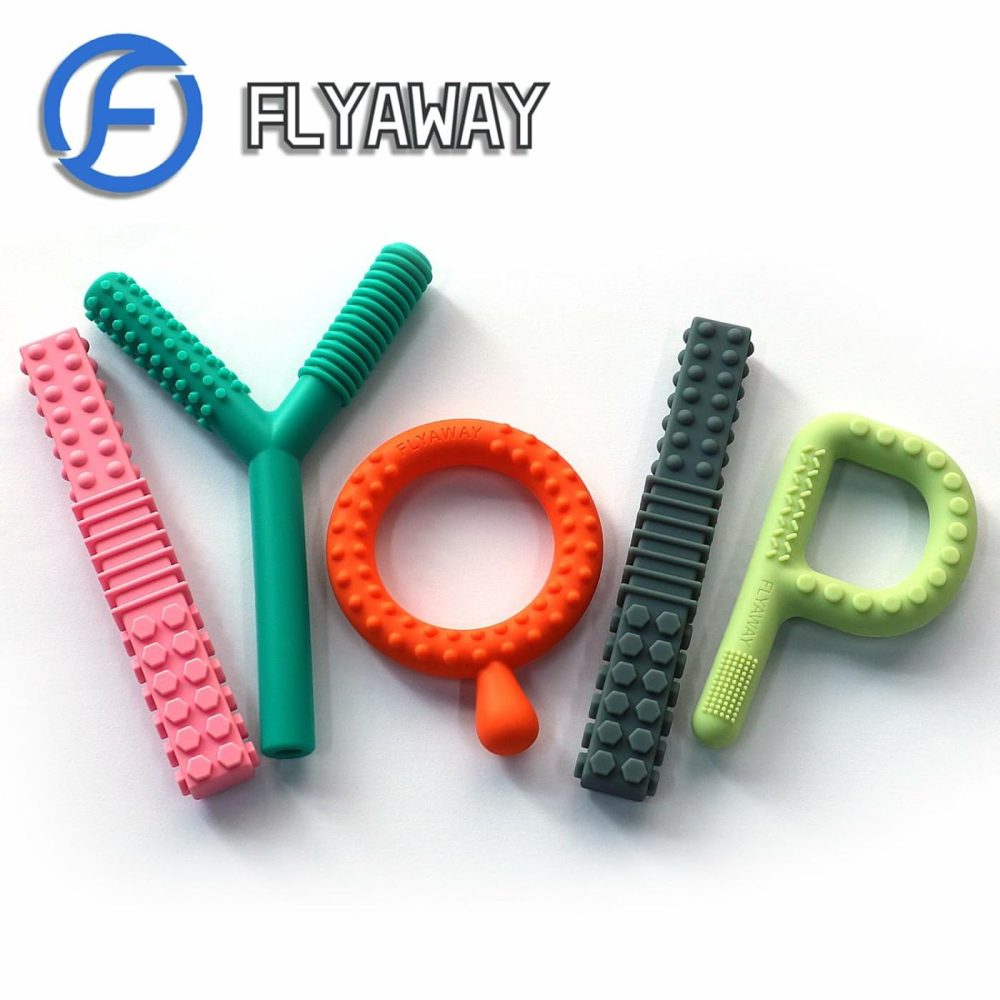 Sensory Toys For Kids With Autism  5 Pack Autism Toys Silicone Baby Teething Toys For Adhd  Anxiety  Spd Chewing Biting Fidgeting  Teething Relief Tubes For Babies – Bpa Free  |  Teethers All Toys Pink/Gray/Green/Turquoise/Orange