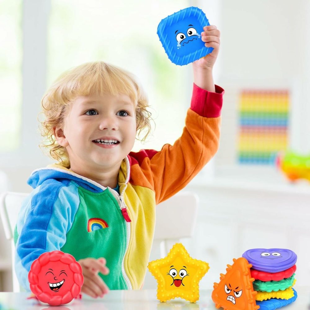 Sensory Toys Kids Toddlers-Social Emotional Feelings Toys Special Needs  Texture Shapes Learning Toy Preschool Classroom Must Haves  Calm Down Tools Autistic Children  Stocking Stuffers  |  Sorting & Stacking Toys All Toys Sorting & Stacking Toys