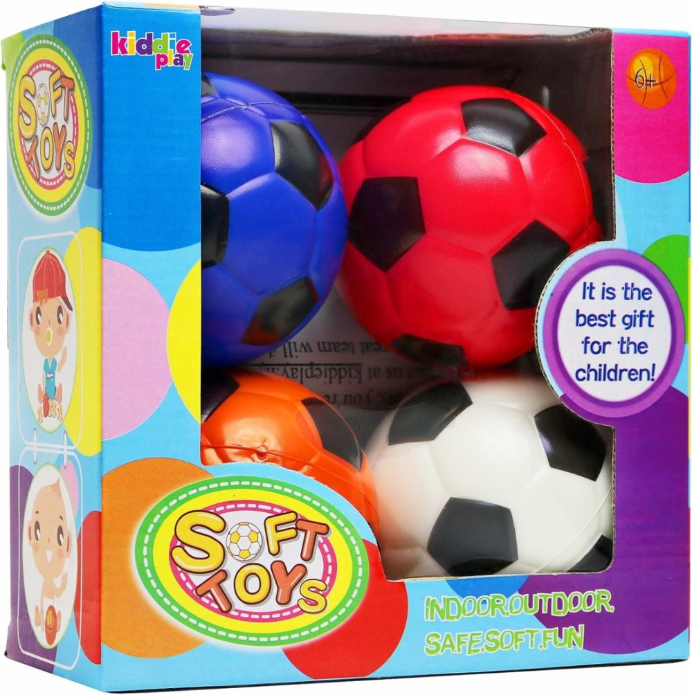 Set Of 4 Balls For Toddlers 1-3 Years 4″ Soft Soccer Ball For Kids  |  Balls All Toys Balls