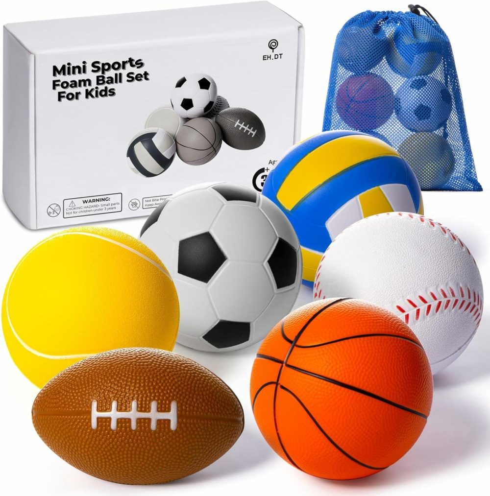 Set Of 6 Mini Sports Foam Balls For Kids Ball  Outdoor Toddler Toys  Toddler Ball Toys  Toddler Sports Toys  Outdoor Toys For Toddlers  Toddler Outdoor Play  Foam Football  Baby Ball  Toddler Boy Toy  |  Balls All Toys Balls