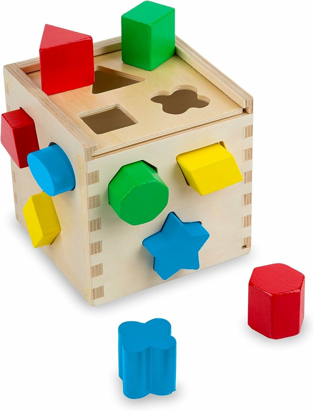 Shape Sorting Cube – Classic Wooden Toy With 12 Shapes – Kids Shape Sorter Toys For Toddlers Ages 2+  |  Sorting & Stacking Toys All Toys Sorting & Stacking Toys