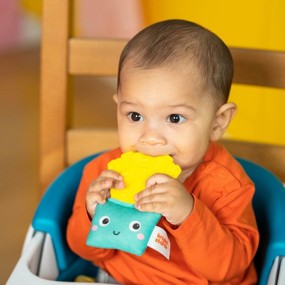 Side Of Smiles French Fry Teether Toy With Crinkle Textures  Bpa Free  Unisex  3 Months+  |  Teethers All Toys French Fries