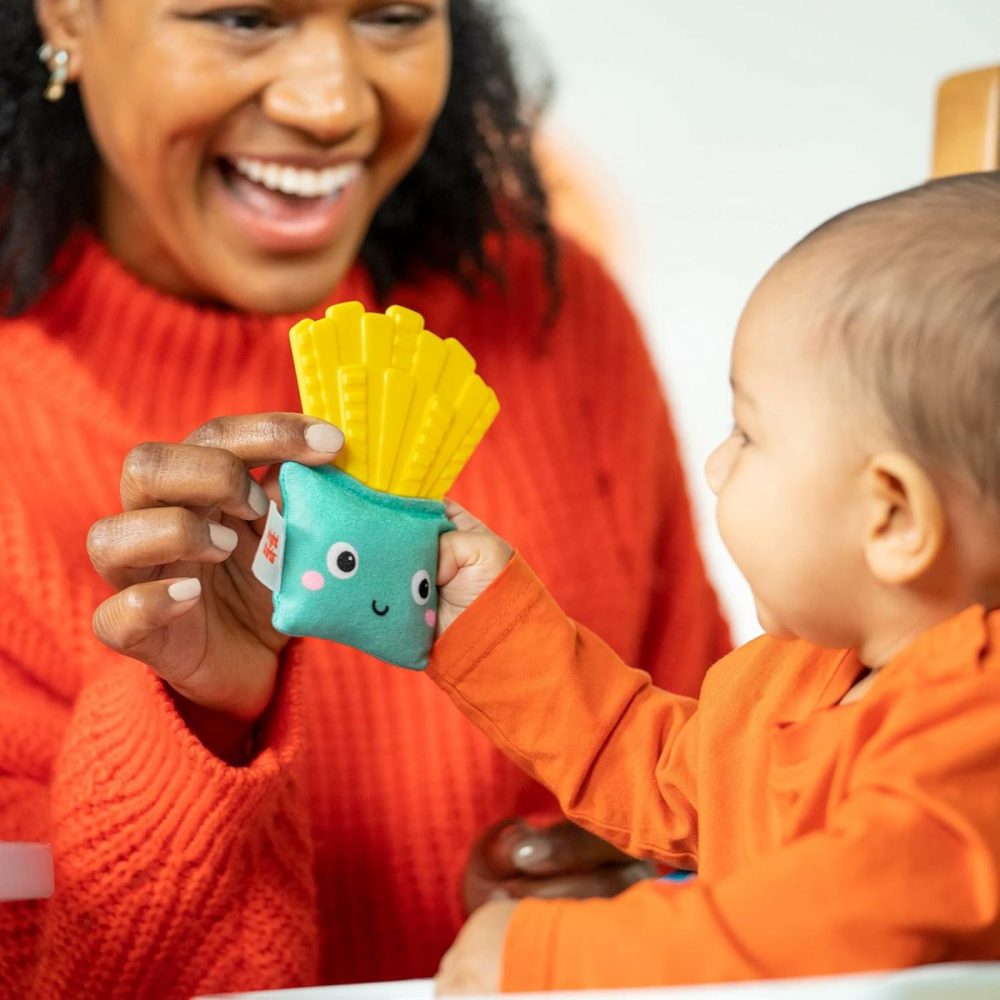 Side Of Smiles French Fry Teether Toy With Crinkle Textures  Bpa Free  Unisex  3 Months+  |  Teethers All Toys French Fries