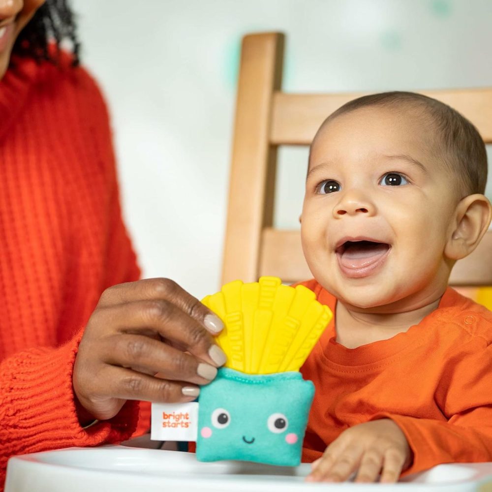 Side Of Smiles French Fry Teether Toy With Crinkle Textures  Bpa Free  Unisex  3 Months+  |  Teethers All Toys French Fries