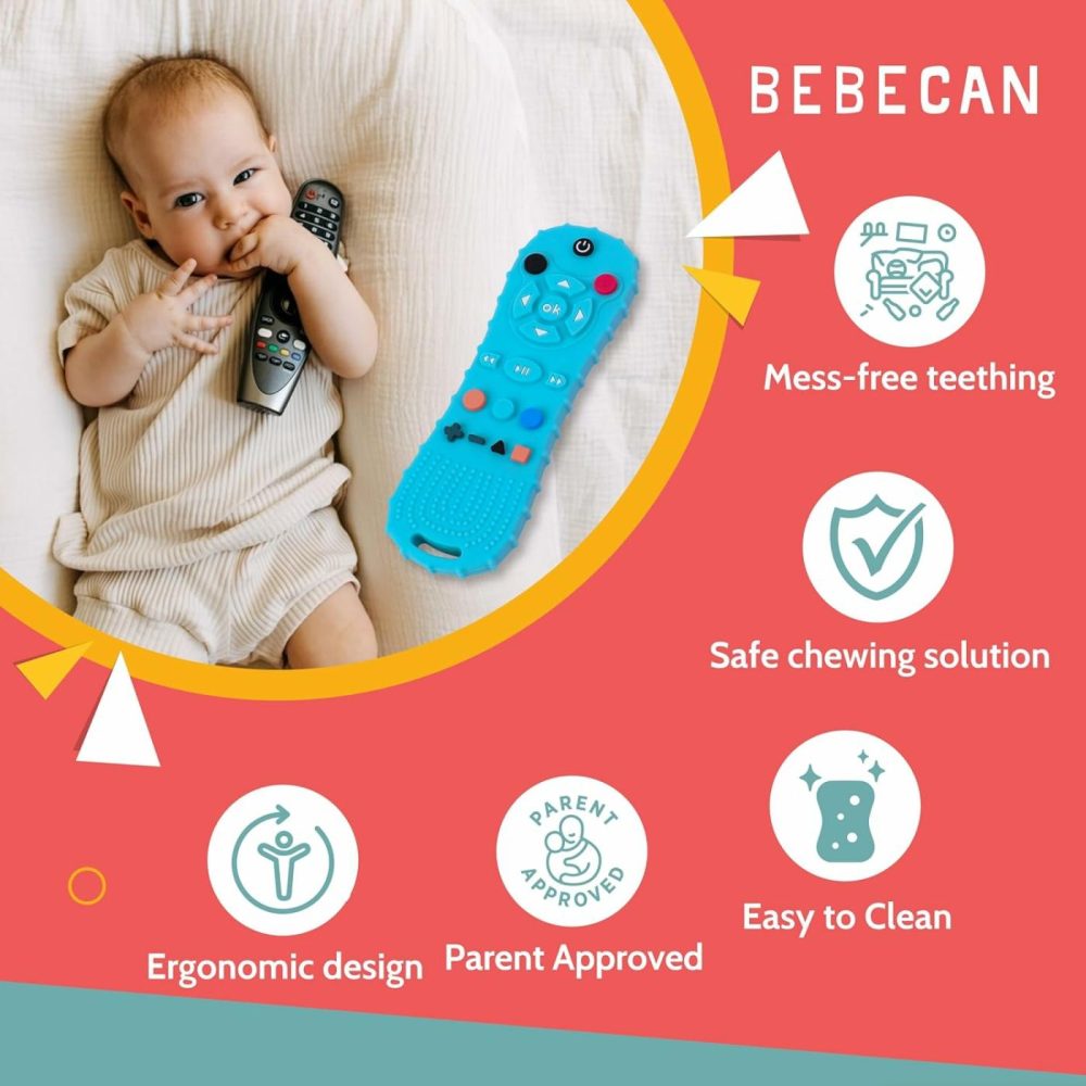 Silicone Baby Remote Teether – The Perfect Distraction Remote Control Toy  Safe Food Grade Silicone Bpa Free Baby Teether Remote For Baby  Baby Remote Teether Control For Baby  |  Teethers All Toys multicolored