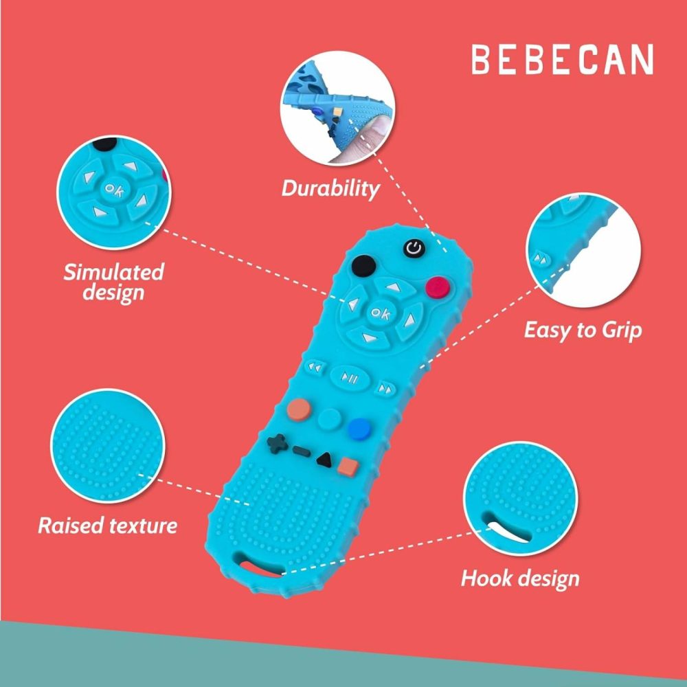 Silicone Baby Remote Teether – The Perfect Distraction Remote Control Toy  Safe Food Grade Silicone Bpa Free Baby Teether Remote For Baby  Baby Remote Teether Control For Baby  |  Teethers All Toys multicolored