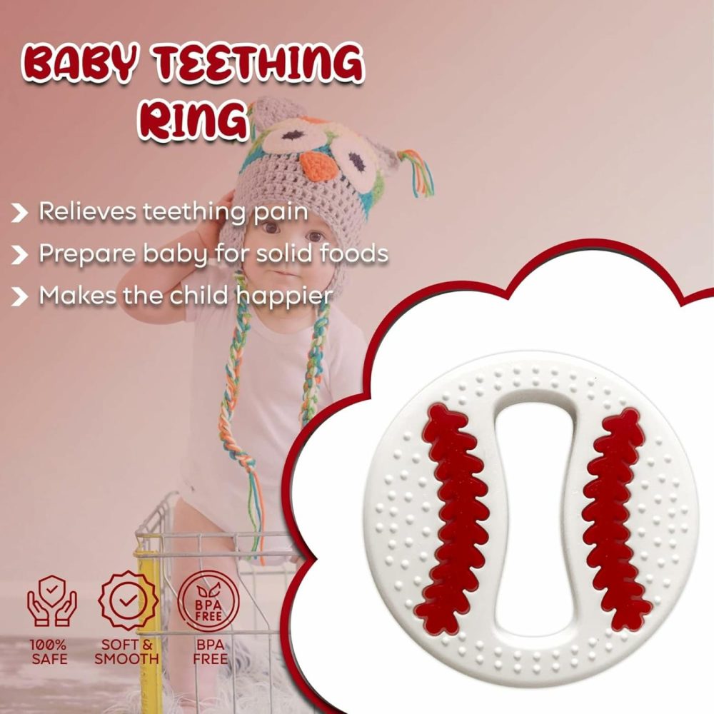 Silicone Baseball Teether  |  Teethers All Toys Teethers