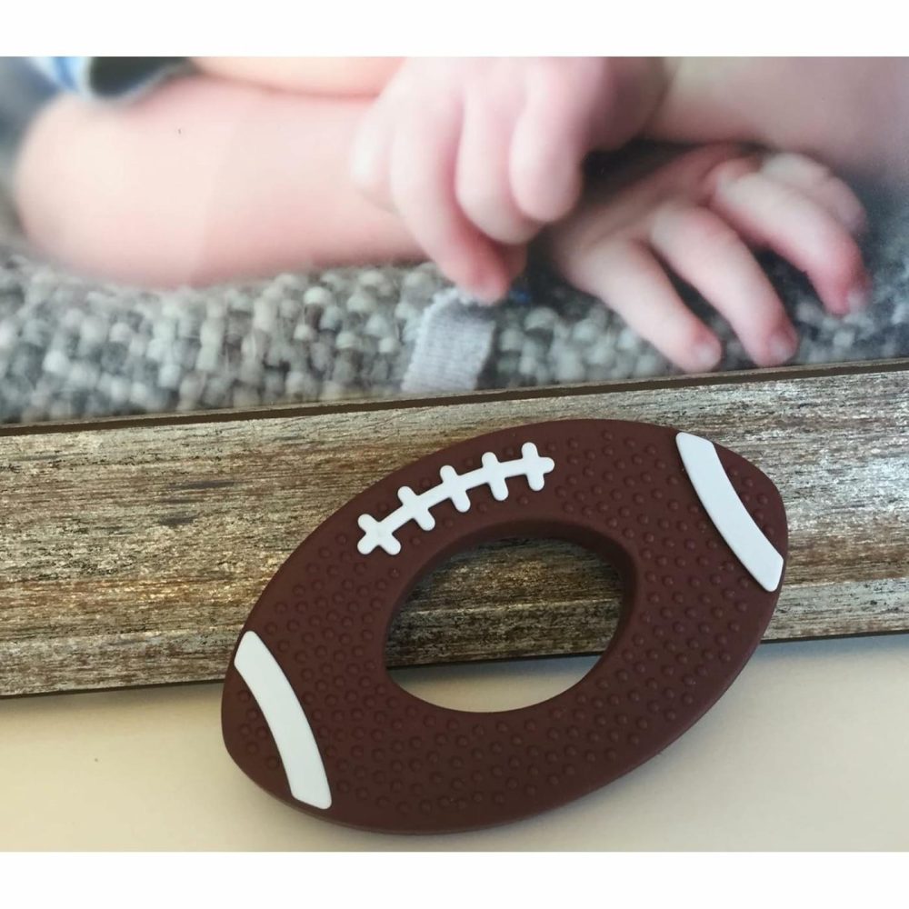 Silicone Football Teether  Food Grade Silicone  Infant And Toddler Sensory Teether American Football  |  Teethers All Toys Teethers