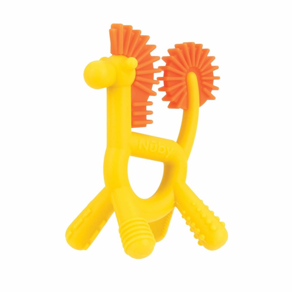 Silicone Geo Zoos Teether – Giraffe Teething Toy For Babies 3+ Months – Soothes And Massages Sore Gums  |  Teethers All Toys Teethers