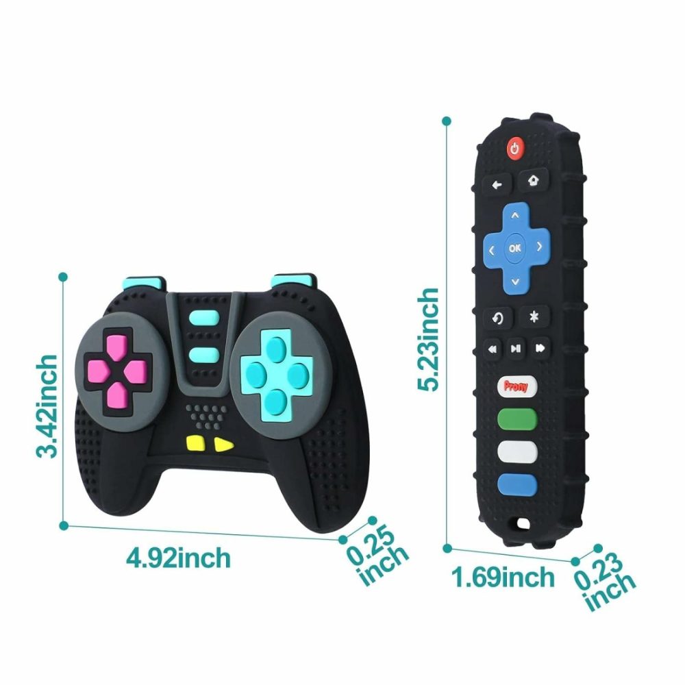 Silicone Remote Control And Game Controller Teething Toys For Baby 3 Months And Up,Sensory Teether Toys For Toddler Boy And Girl  |  Teethers All Toys remote controller