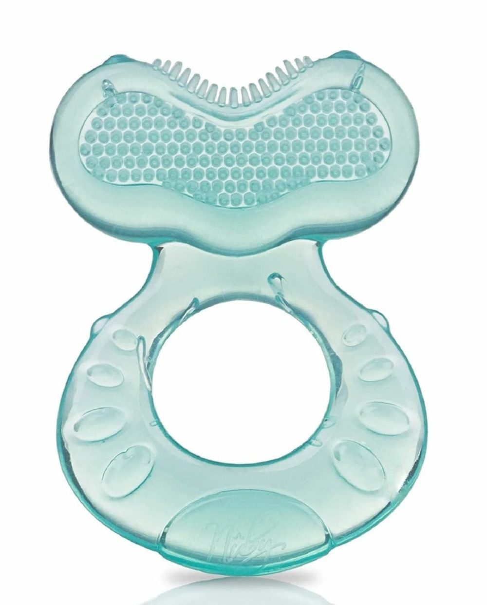 Silicone Teethe-Eez Teether With Bristles  Includes Hygienic Case  Aqua (Count Of 2)…  |  Teethers All Toys Aqua-2 Count