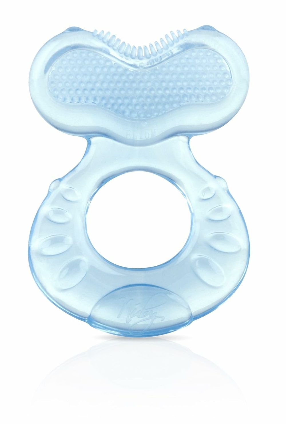 Silicone Teethe-Eez Teether With Bristles  Includes Hygienic Case  Blue  |  Teethers All Toys Blue