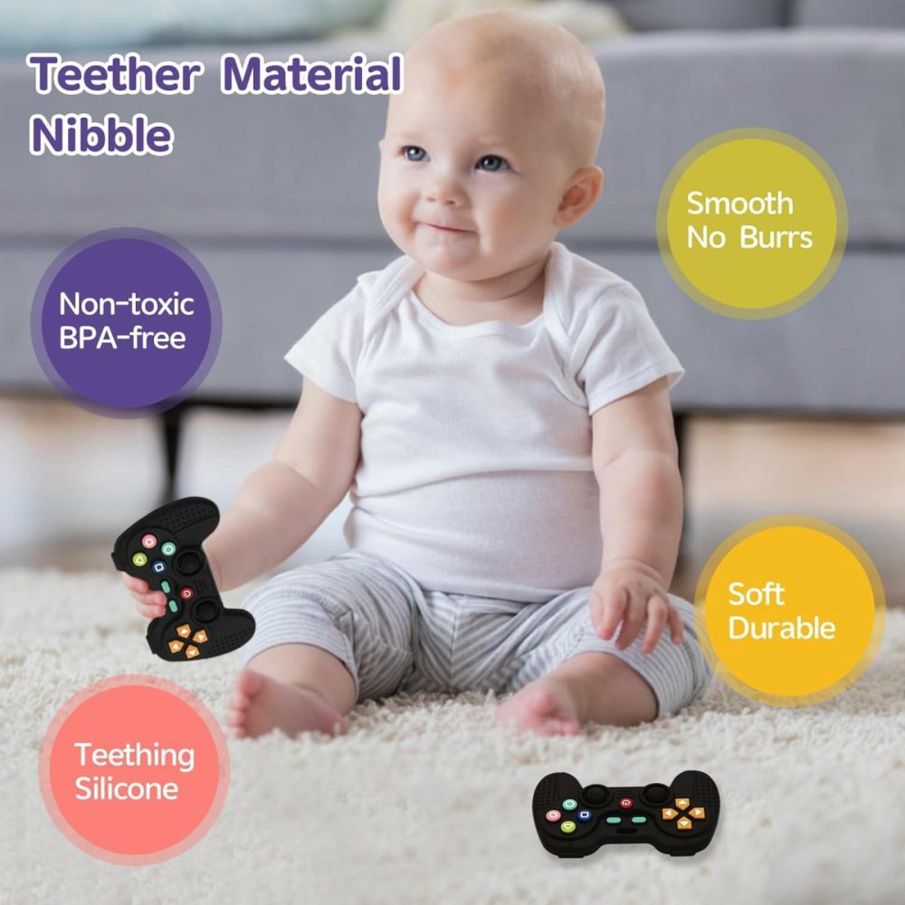 Silicone Teethers For Babies 0-6 Months  Teething Toys For Babies 6-12 Months  Baby Remote Control Toy  Infant Toys 0-3 Months  Sensory Chew Toys  Toddler Newborn Baby Girl Boy Gifts  |  Teethers All Toys Teethers